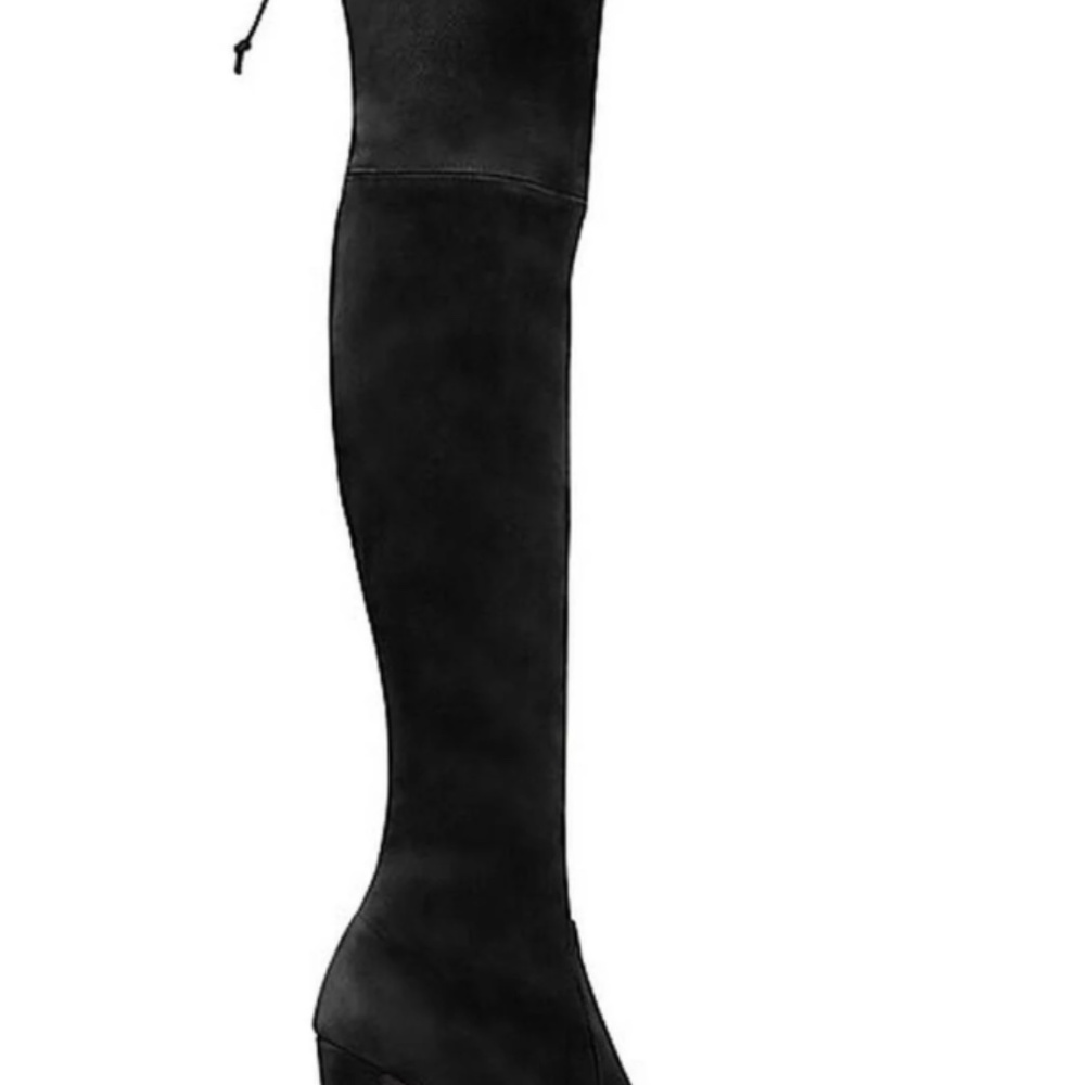Stuart Weizman Black Suede Woman's Highland Boots